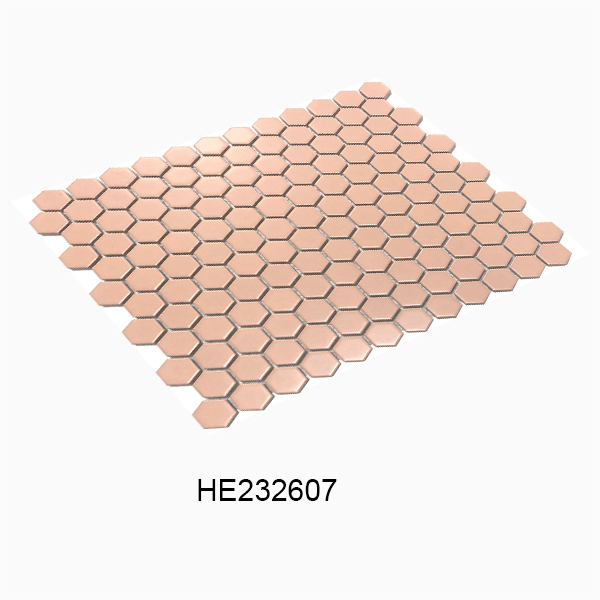Pure color hexagon mosaic